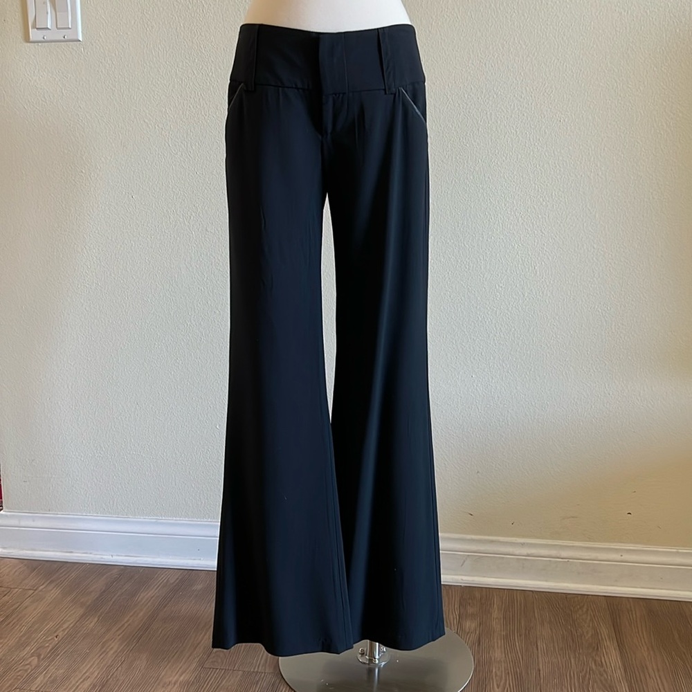 Alice + Olivia Black Wide Leg Pants